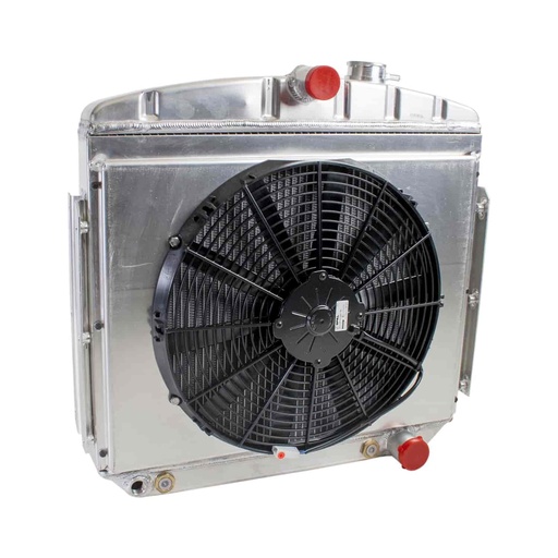 [GRI-CU-70018] Griffin Radiators CU-70018: PerformanceFit Radiator ComboUnit 1955-1957 Tri Five Chevy with Transmission Cooler