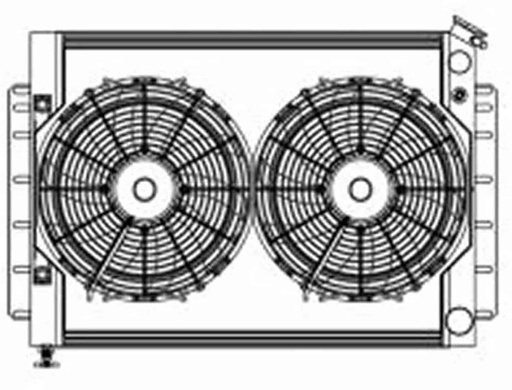 [GRI-CU-70016-LS] Griffin Radiators CU-70016-LS: PerformanceFit Radiator ComboUnit for LS Swap GM 1959-1970 B Body with Transmission Cooler