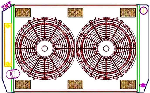 [GRI-CU-70087] Griffin Radiators CU-70087: PerformanceFit Radiator ComboUnit 1969-1973 Ford Midsize & Mustang with Transmission Cooler