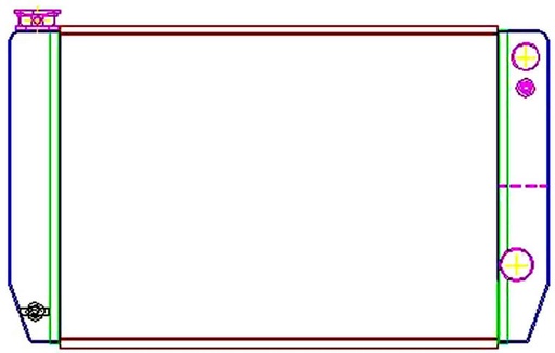 [GRI-1-28221-XLS] Griffin Radiators 1-28221-XLS: ClassicCool Universal Fit Radiator Dual Pass Crossflow Design 26" x 15.50" for LS Swap