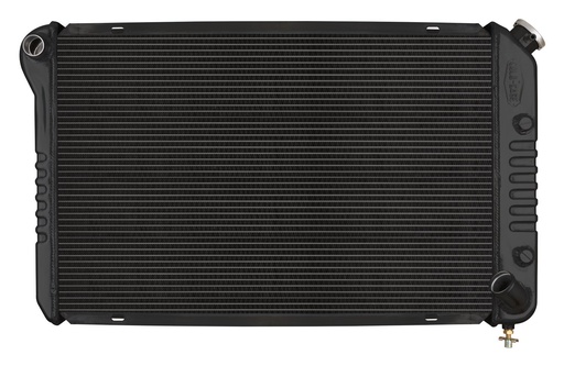 [RAD-CHV718AB] Cold Case Radiators CHV718AB: CHV718AB Black Night Rider Series Aluminum Radiator for 1977-1982 Chevy Corvette