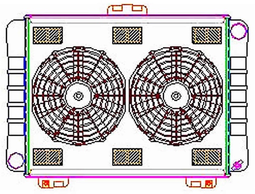 [GRI-CU-00103] Griffin Radiators CU-00103: ExactFit Radiator ComboUnit for 1964 Galaxie/Thunderbolt with Late Small Block & Big Block
