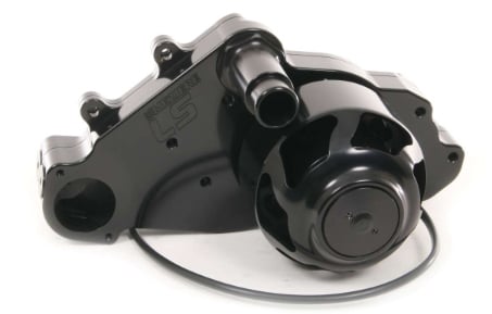 [MEZ-WP319S] Meziere WP319S: WP319S 300-Series Electric Water Pump for GM LS1/LS6 Engines, 55 GPM [Black Anodized]