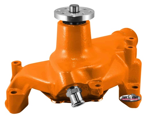 [TFF-1449NCORANGE] Tuff Stuff 1449NCORANGE: SuperCool Water Pump Orange Powder Coated 1969-93 Small Block Chevy