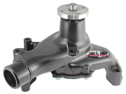 [TFF-1675AC] Tuff Stuff 1675AC: SuperCool Water Pump Black Powder Coated 1987-95 Small Block Chevy TBI