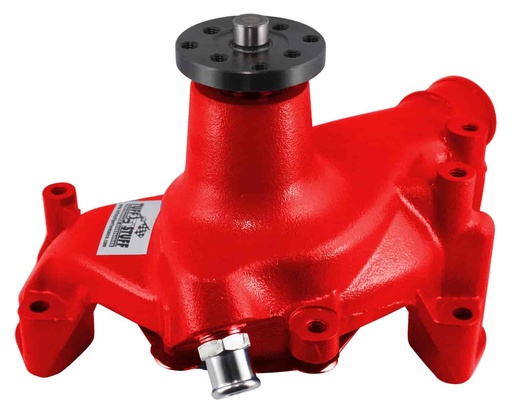 [TFF-1449NCRED] Tuff Stuff 1449NCRED: SuperCool Water Pump Red Powder Coated 1969-93 Small Block Chevy