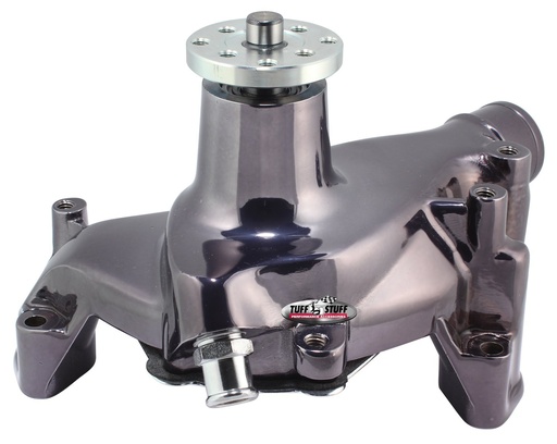[TFF-1448NA7] Tuff Stuff 1448NA7: SuperCool Water Pump Black Chrome 1969-93 Small Block Chevy