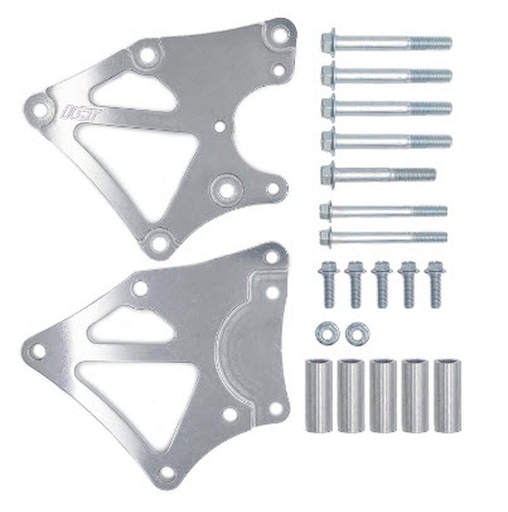 [ICB-551193LS0-1] ICT Billet 551193LS0-1: 551193LS0-1 Saginaw Type-2 Power Steering Pump Bracket Kit for 1997-2013 GM Gen III/IV LS Engines w/Corvette Crank Spacing