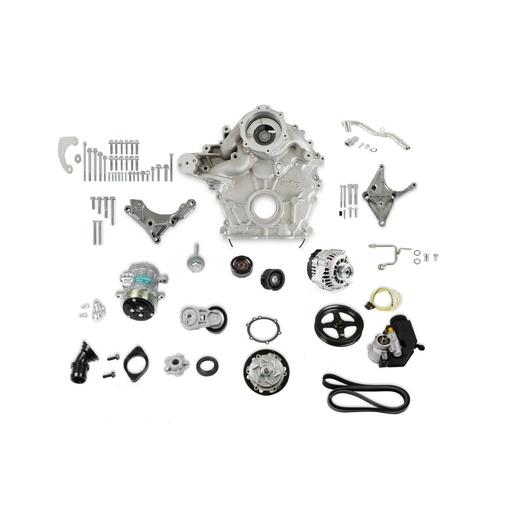 [HLY-20-310] Holley 20-310: 20-310 Ford 7.3L Godzilla High-Mount Complete Accessory Drive Kit [Natural Finish]