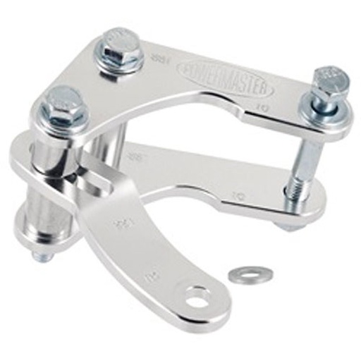[PWM-2882] Powermaster 2882: Polished Alternator Bracket Snug Mount Big Block Chevy