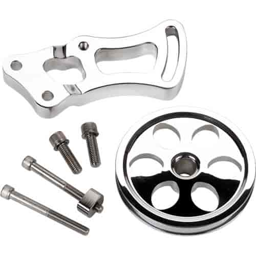 [BSP-12120] Billet Specialties 12120: Power Steering Bracket & Pulley Small Block Chevy with Short Water Pump