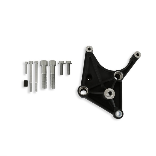 [HLY-97-421] Holley 97-421: 97-421 Air Conditioning Bracket for Ford 7.3L Godzilla w/ Holley High-Mount Accessory Drive System [Black]