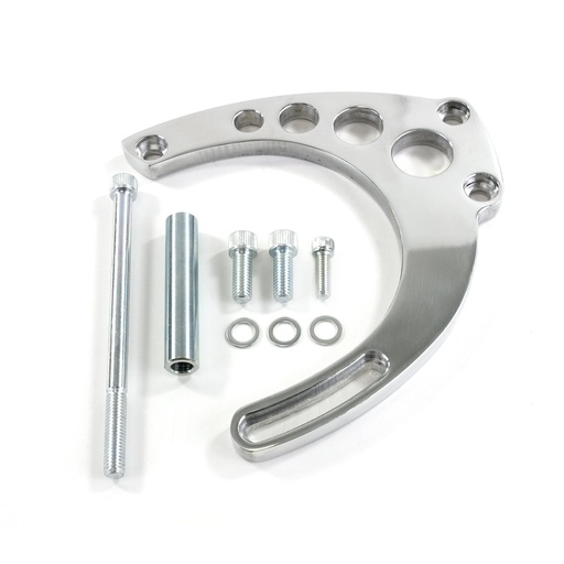 [TSN-JM9133P] Top Street Performance JM9133P: JM9133P Alternator 10SI Bracket, Aluminum BBC Mid-Mount Long Water Pump, Polished