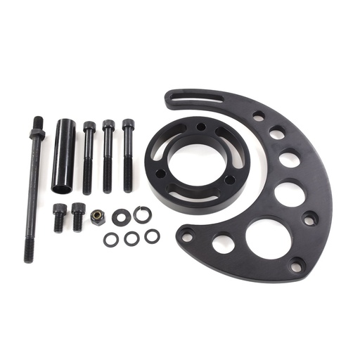 [TSN-JM9123BK] Top Street Performance JM9123BK: JM9123BK Alternator 10SI Bracket, Aluminum BBC High-Mount Long Water Pump, Black