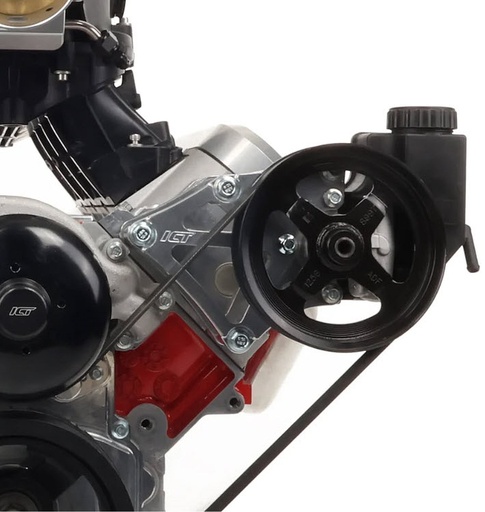 [ICB-551193LS0-3] ICT Billet 551193LS0-3: 551193LS0-3 Saginaw Type-2 Power Steering Pump Bracket Kit for GM Truck w/LS engines, 2010-2015 Camaro Crank Pulley