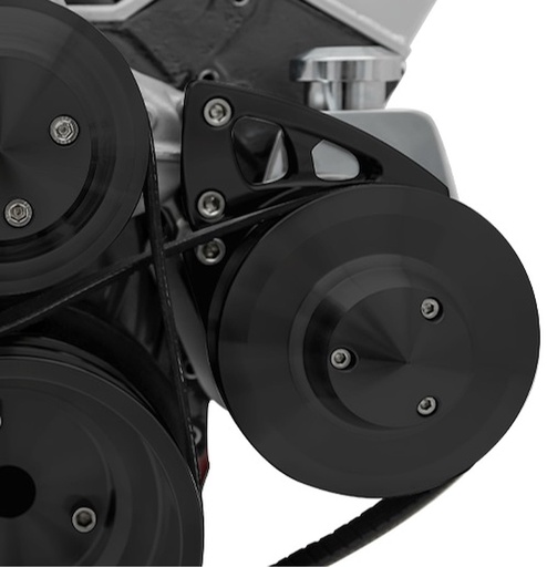 [MCH-20165-08] March Performance 20165-08: 20165-08 Small Block Chevy Ultra Power Steering Bracket - LWP, Saginaw - Metric - Black