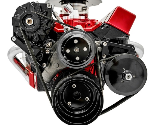 [MCH-21695-08] March Performance 21695-08: 21695-08 Small Block Chevy Black Sport Track Serpentine Conversion (PS/ALT)