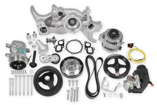 [HLY-20-205] Holley 20-205: 20-205 Mid-Mount Complete Accessory Drive Kit for GM Gen-V LT Engines [Cast Damper]
