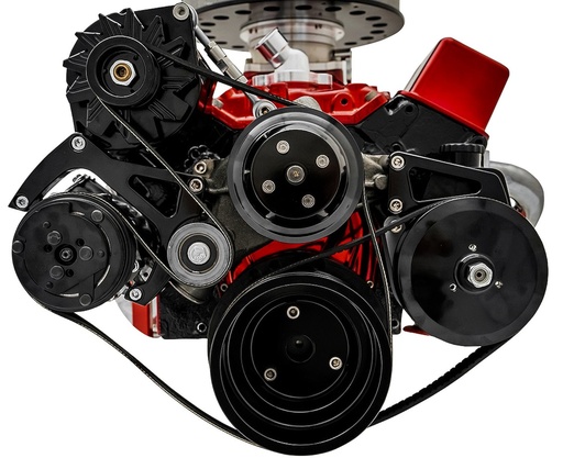 [MCH-21690-08] March Performance 21690-08: 21690-08 Small Block Chevy Black Sport Track Serpentine Conversion (AC/PS/ALT)