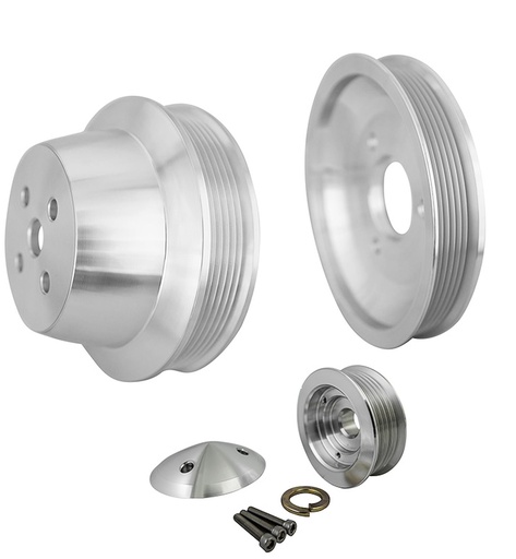 [MCH-7670] March Performance 7670: Serpentine Conversion Pulley Set - High Water Flow Ratio Big Block Chevy