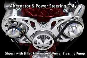 [MCH-21245] March Performance 21245: Style Track Pulley System Big Block Chevy [Clear Finish]