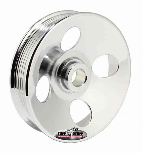 [TFF-8487A] Tuff Stuff 8487A: 8487A Type II Power Steering Pump Pulley [6-Groove, Chrome]
