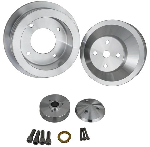 [MCH-13050] March Performance 13050: Pontiac V-Belt Pulley Kit - Performance Series 1969-Up Pontiac 350-400, 428, 455