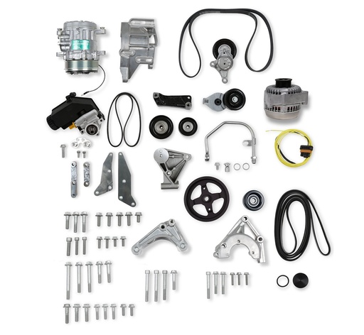 [HLY-20-163] Holley 20-163: 20-163 Low-Mount Complete Accessory Drive Kit GM Supercharged Gen III/IV LSA, LS