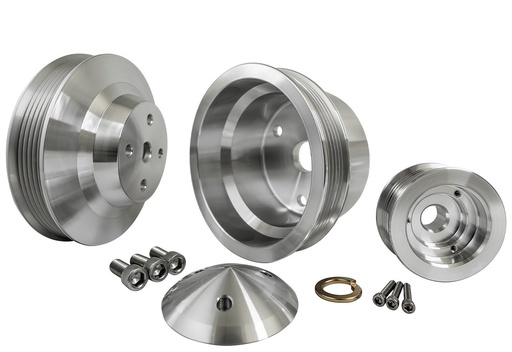 [MCH-6310] March Performance 6310: Serpentine Conversion Pulley Set - Performance Ratio Small Block Chevy