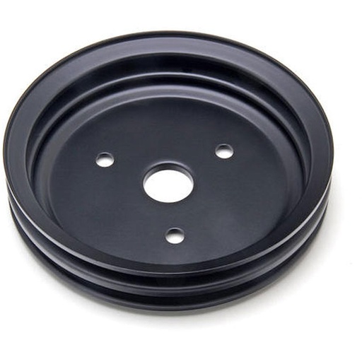 [TRD-8603] Trans Dapt 8603: Black Powder Coated Crankshaft Pulley 1955-68 Short Waterpump