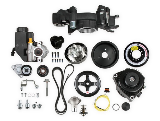 [HLY-20-181BK] Holley 20-181BK: 20-181BK LS Premium Mid-Mount Race Accessory Drive Kit