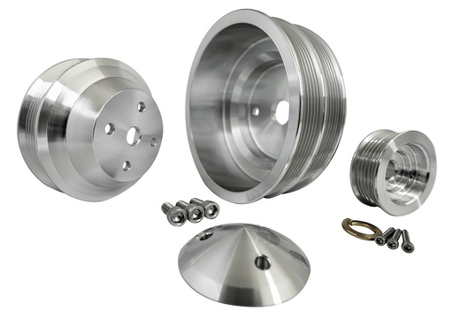 [MCH-6380] March Performance 6380: Serpentine Conversion Pulley Set - High Water Flow Ratio Small Block Chevy