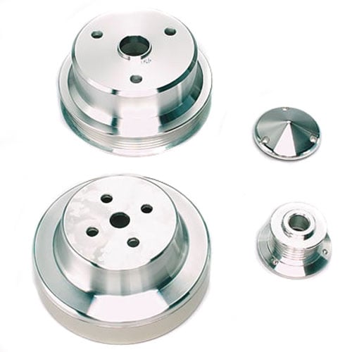 [MCH-4465] March Performance 4465: Chevy/GM Truck Pulley Set - Power & Amp Series 1988-95 4.3L V6, 305-350 with External Alternator Fan