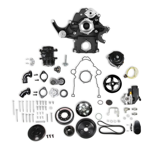 [HLY-20-292BK] Holley 20-292BK: 20-292BK Gen III Hemi Mid-Mount Accessory Drive Kit w/SFI Certified Damper [Non-VVT Engines]