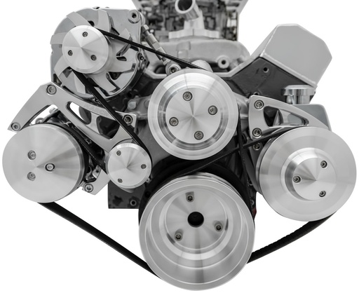 [MCH-CA22072] March Performance CA22072: All Inclusive Standard & Mid Mount Serpentine Conversion Kit SB-Chevy - Long Water Pump