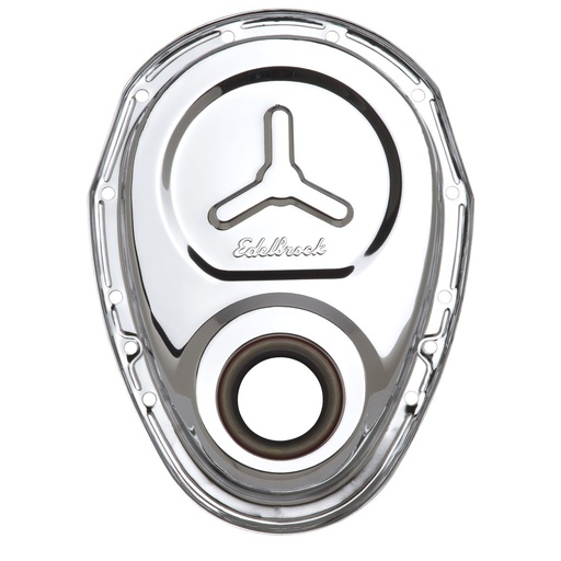 [EDL-4860] Edelbrock 4860: Chrome Timing Chain Cover for Small Block Chevy