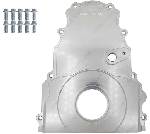 [ICB-551595-LS02] ICT Billet 551595-LS02: 551595-LS02 Billet Timing Chain Cover Fits GM Gen IV LS Engine