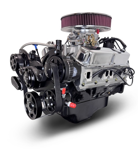 [MLL-BPC4085CTCKB] Blueprint Engines BPC4085CTCKB: BPC4085CTCKB Chrysler Small Block Compatible 408 ci. Stroker Deluxe Dressed Engine w/Black Pulley Kit [465 HP]