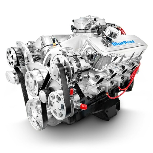 [MLL-BP4967CTFK] Blueprint Engines BP4967CTFK: BP4967CTFK GM Compatible Big Block Chevy 496 ci. Deluxe Dressed Fuel Injected Crate Engine w/Polished Pulley Kit [600 HP]
