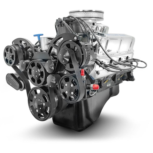 [MLL-BP3479CTFKB] Blueprint Engines BP3479CTFKB: BP3479RCTFK Ford Small Block Compatible 347 ci. Crate Engine w/Polished Pulley Kit [Dual/Rear Sump]
