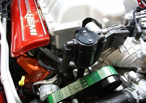 [JLT-3060P-B] J&L 3060P-B: Oil Separator 3.0, Black Anodized [Fits Select Dodge Hellcat, 2018-2021 Jeep Trackhawk, 2018 Demon, 2021 Durango Hellcat 6.2L]