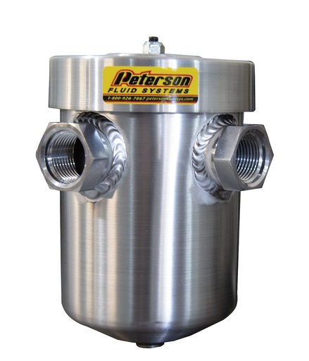 [PFF-08-0400] Peterson Fluid Systems 08-0400: Spun Aluminum Oil Breather Tank (2) -12AN Female Ports