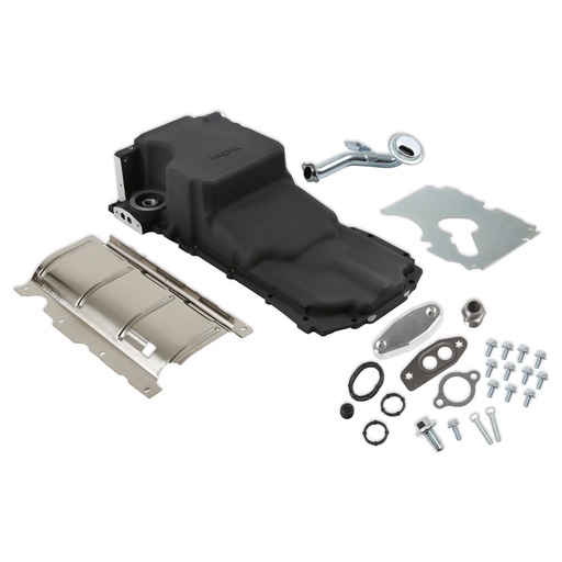 [HLY-302-20BK] Holley 302-20BK: 302-20BK 302-20 GM Gen V LT Retro-Fit Oil Pan with Turbo Oil or PVC Return Port [Black]