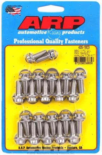 [ARP-435-1803] ARP 435-1803: BB Chevy1-pc oil pan gasket w/alum timing cover 12pt bolt kit