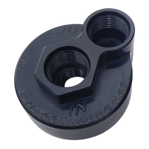[BCN-210-B] Clear View Filtration 210-B: 210-B Dodge & Ford Black-Out Block Adapter Kit, #12 Threaded Ports, Replaces 3/4 in.-16 TPI Disposable Filter, w/ Viton O-Ring