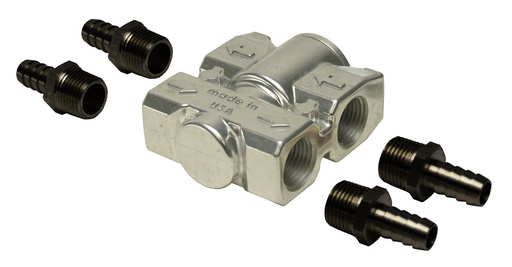 [DER-15719] Derale 15719: Fluid Control Thermostat With Aluminum Fittings 1/2" NPT x 1/2" Hose Barb