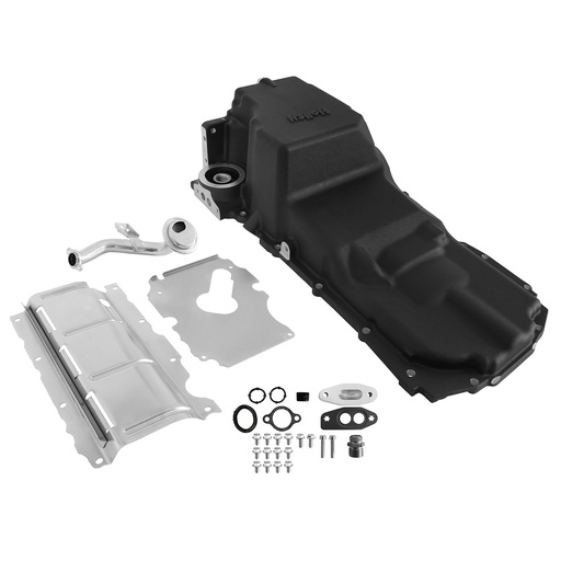 [HLY-302-24BK] Holley 302-24BK: 302-24BK GM Gen V LT Engine Swap Oil Pan Kit for 1973-1987 GM 4WD Trucks and Various 4WD Vehicles [Black Finish]