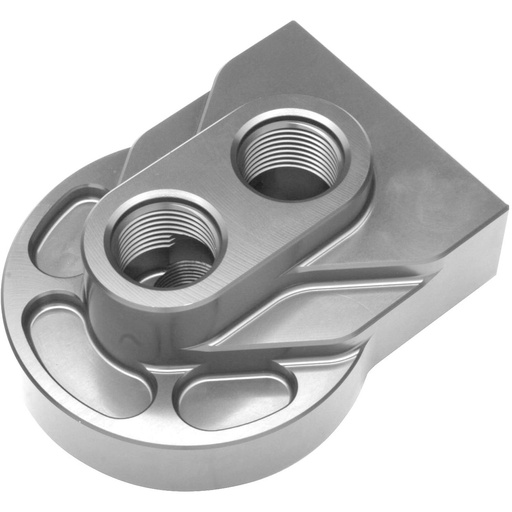 [HAM-3347] Hamburger's 3347: Single Remote Oil Filter Relocation Base For HP4 filter (or equivalent)
