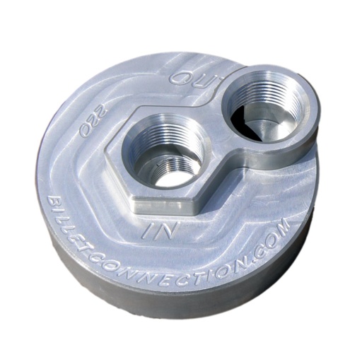 [BCN-220] Clear View Filtration 220: 220 Big Block Chevy / Late Next Gen 5/6/7 Block Adapter Kit, #12 Threaded Ports, Replaces 13/16 in.-16 TPI Disposable Filter