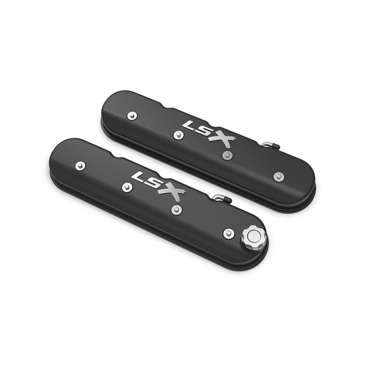 [HLY-241-407] Holley 241-407: 241-407 Aluminum Valve Covers GM LS1/LS2/LS3/LS6/LS7 Engines, LSX Logo - Satin Black Finish